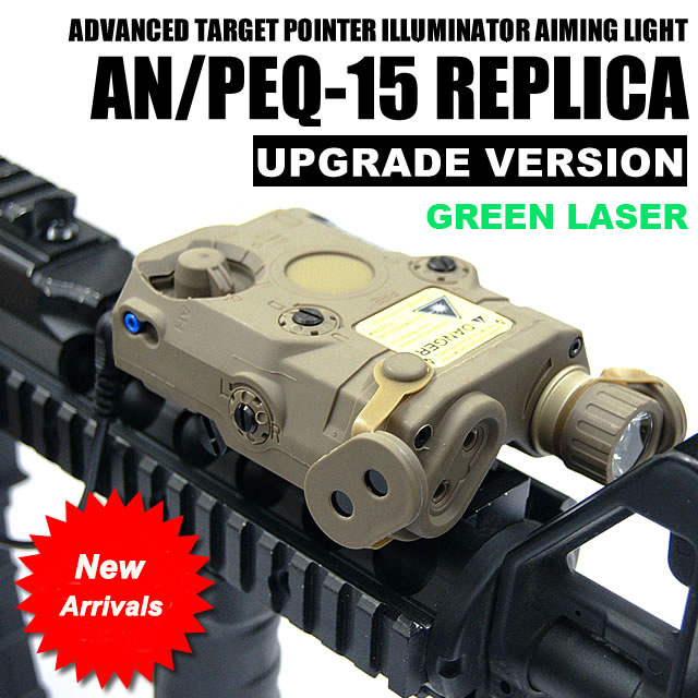 AN/PEQ-15 Green Laser White LED Flashlight Torch IR illuminator